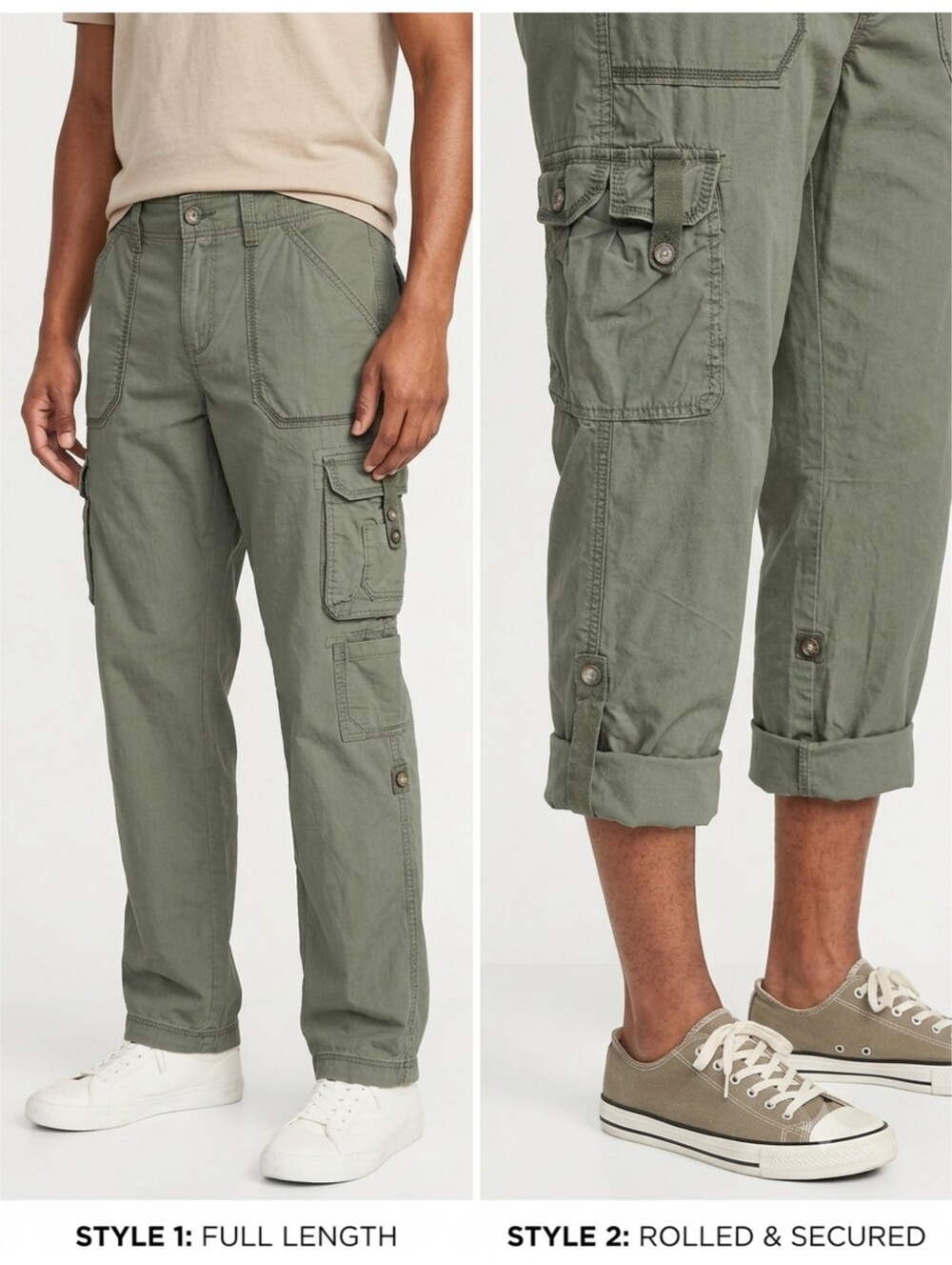 Old Navy Vintage Woman's Low-Rise Roll Up Cargo Pants